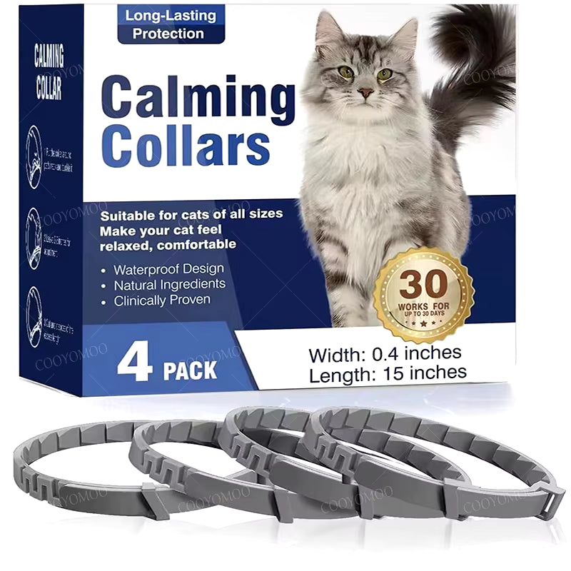 New 38/62CM Pet Calming Collar Cat and Dog Relieve Anxiety Protection Retractable Collars for Puppy Kitten Large Dogs Accessorie