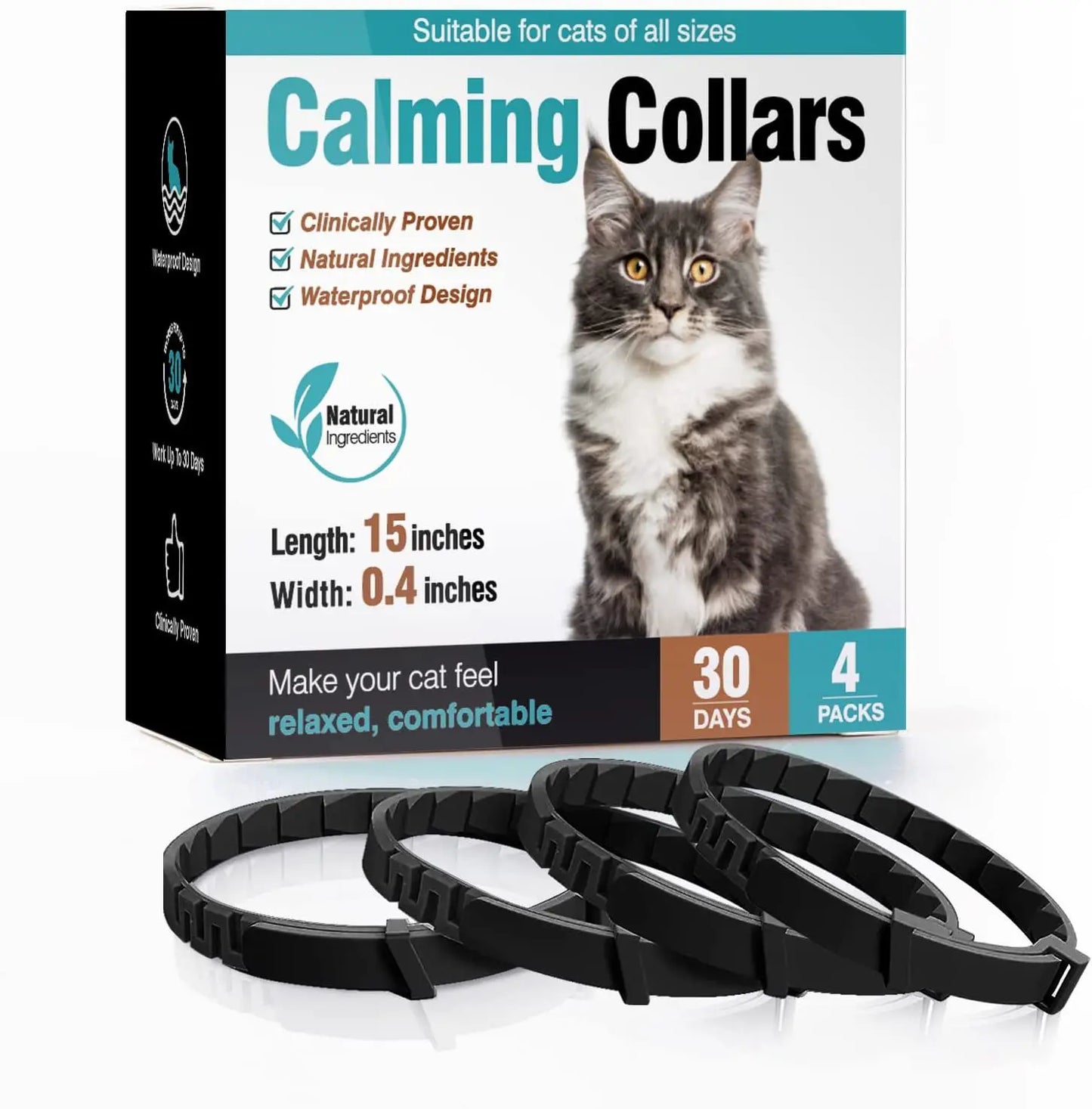 New 38/62CM Pet Calming Collar Cat and Dog Relieve Anxiety Protection Retractable Collars for Puppy Kitten Large Dogs Accessorie