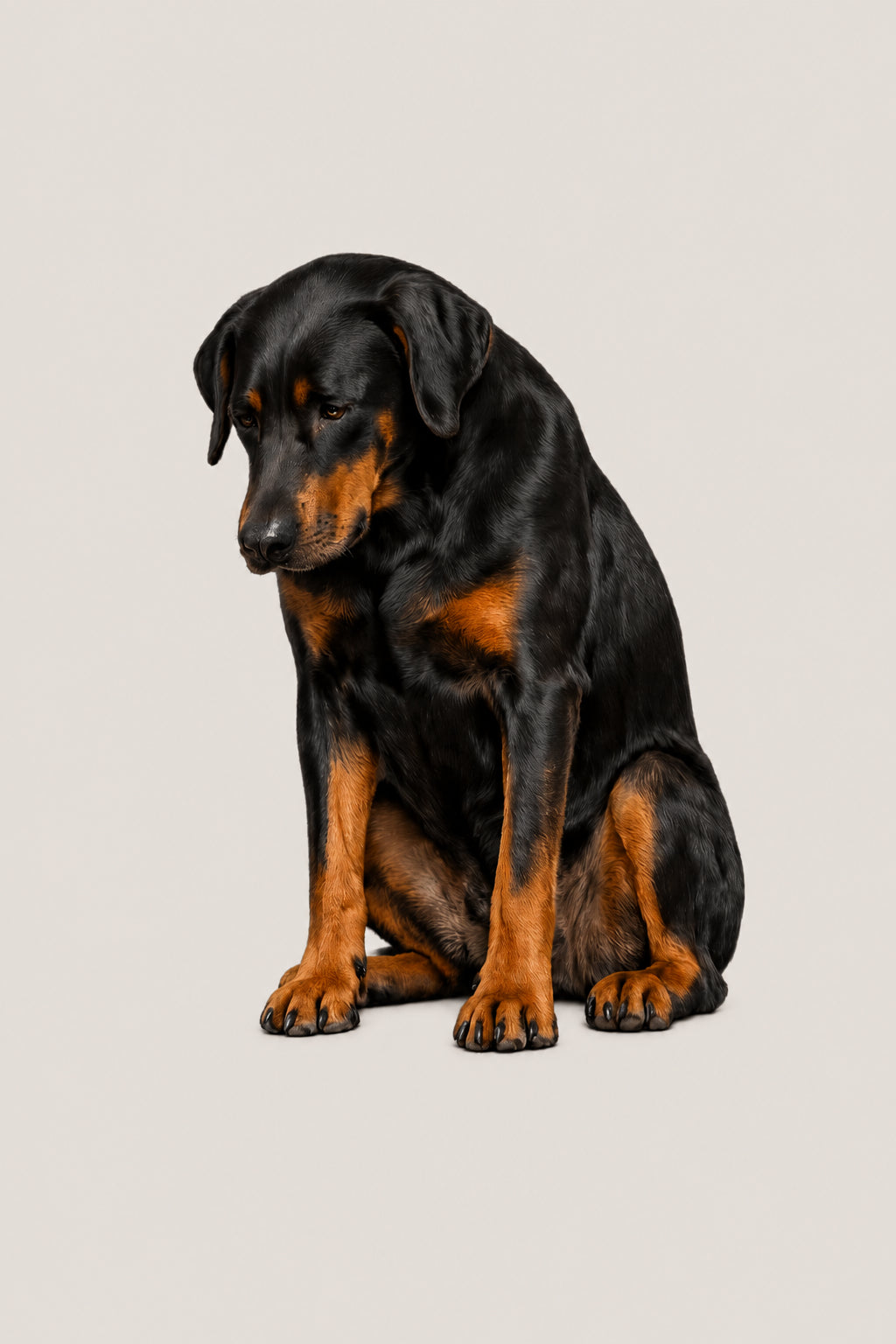 Relaxed dog wearing a calming collar